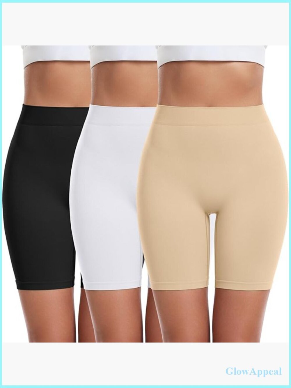 3 Pack Slip Shorts for Women Under Dress Smooth Boyshorts Biker Shorts